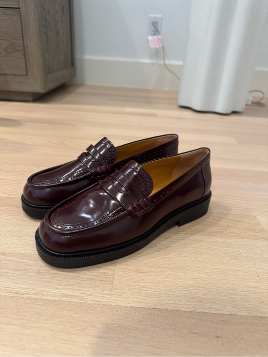Sezane Shoes - Sezane Adam Burgundy Leather Loafers